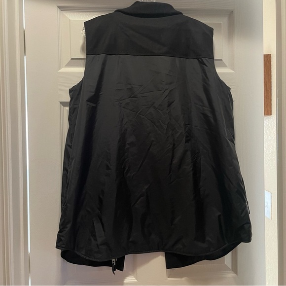 Lafayette 148 Willis Layered Down Puffer Vest Quilted Wool Layered Long Size M - Picture 6 of 9